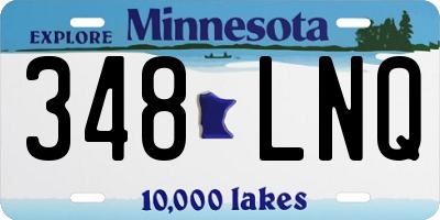 MN license plate 348LNQ