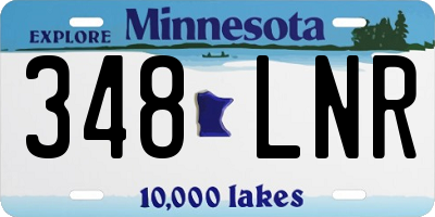 MN license plate 348LNR