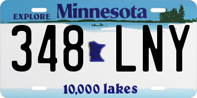 MN license plate 348LNY