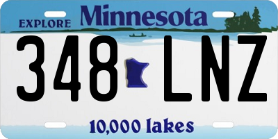 MN license plate 348LNZ