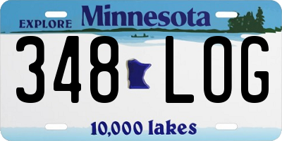 MN license plate 348LOG