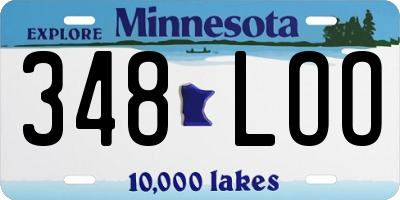 MN license plate 348LOO