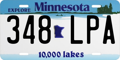MN license plate 348LPA