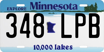 MN license plate 348LPB