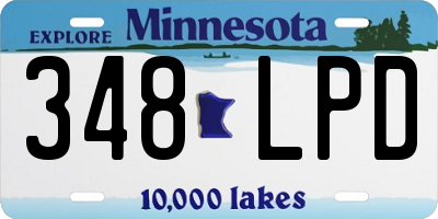 MN license plate 348LPD