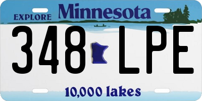 MN license plate 348LPE