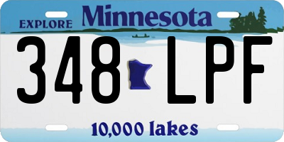 MN license plate 348LPF