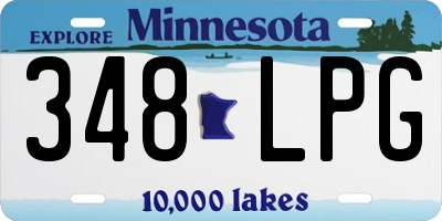 MN license plate 348LPG