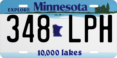 MN license plate 348LPH