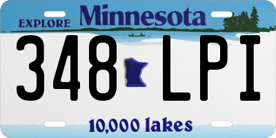 MN license plate 348LPI