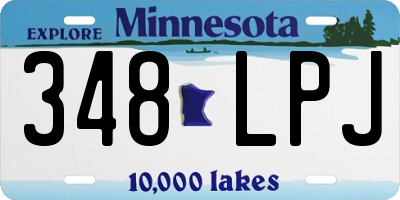 MN license plate 348LPJ