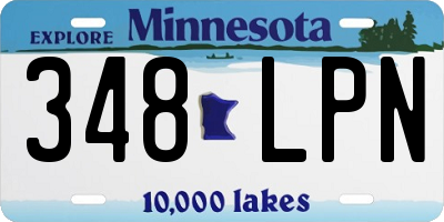MN license plate 348LPN