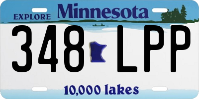 MN license plate 348LPP