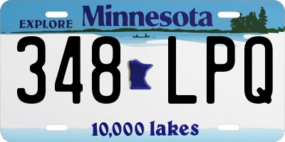MN license plate 348LPQ
