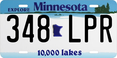 MN license plate 348LPR