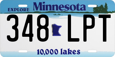 MN license plate 348LPT