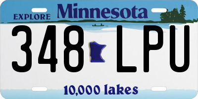 MN license plate 348LPU