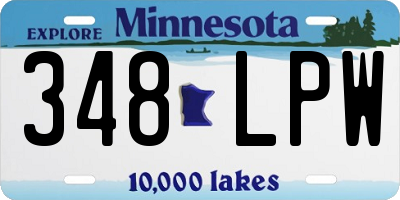 MN license plate 348LPW