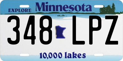 MN license plate 348LPZ