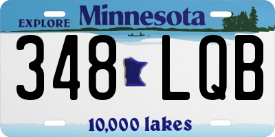 MN license plate 348LQB