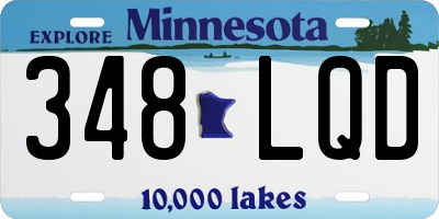 MN license plate 348LQD