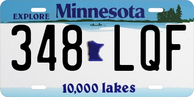 MN license plate 348LQF
