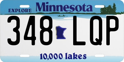 MN license plate 348LQP