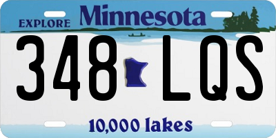 MN license plate 348LQS