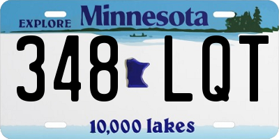 MN license plate 348LQT