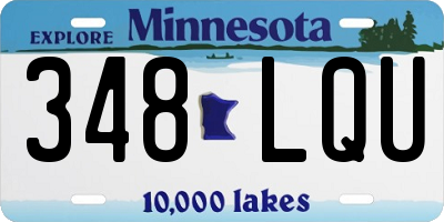 MN license plate 348LQU