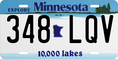 MN license plate 348LQV