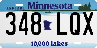 MN license plate 348LQX