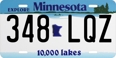 MN license plate 348LQZ