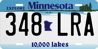 MN license plate 348LRA