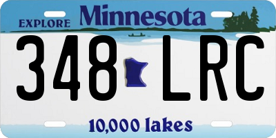 MN license plate 348LRC
