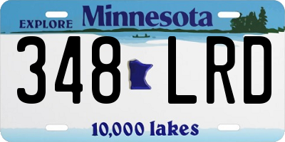MN license plate 348LRD