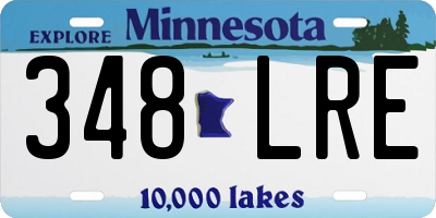 MN license plate 348LRE