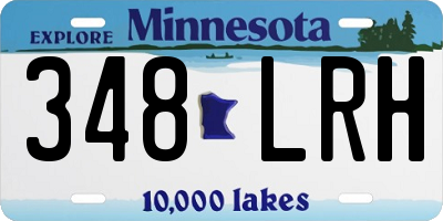 MN license plate 348LRH