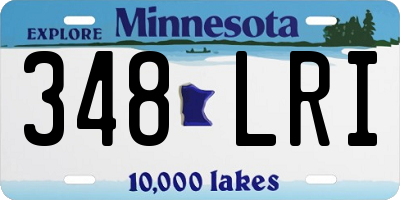 MN license plate 348LRI