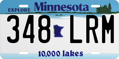 MN license plate 348LRM