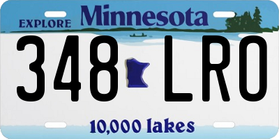 MN license plate 348LRO