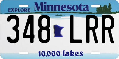 MN license plate 348LRR