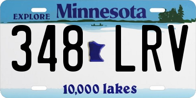MN license plate 348LRV