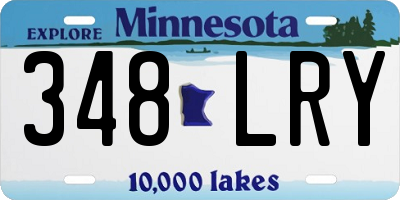 MN license plate 348LRY