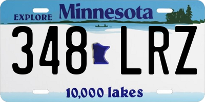 MN license plate 348LRZ