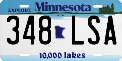 MN license plate 348LSA