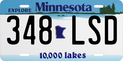 MN license plate 348LSD