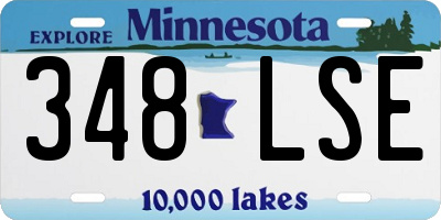 MN license plate 348LSE