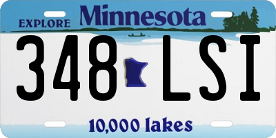 MN license plate 348LSI