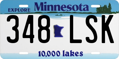 MN license plate 348LSK